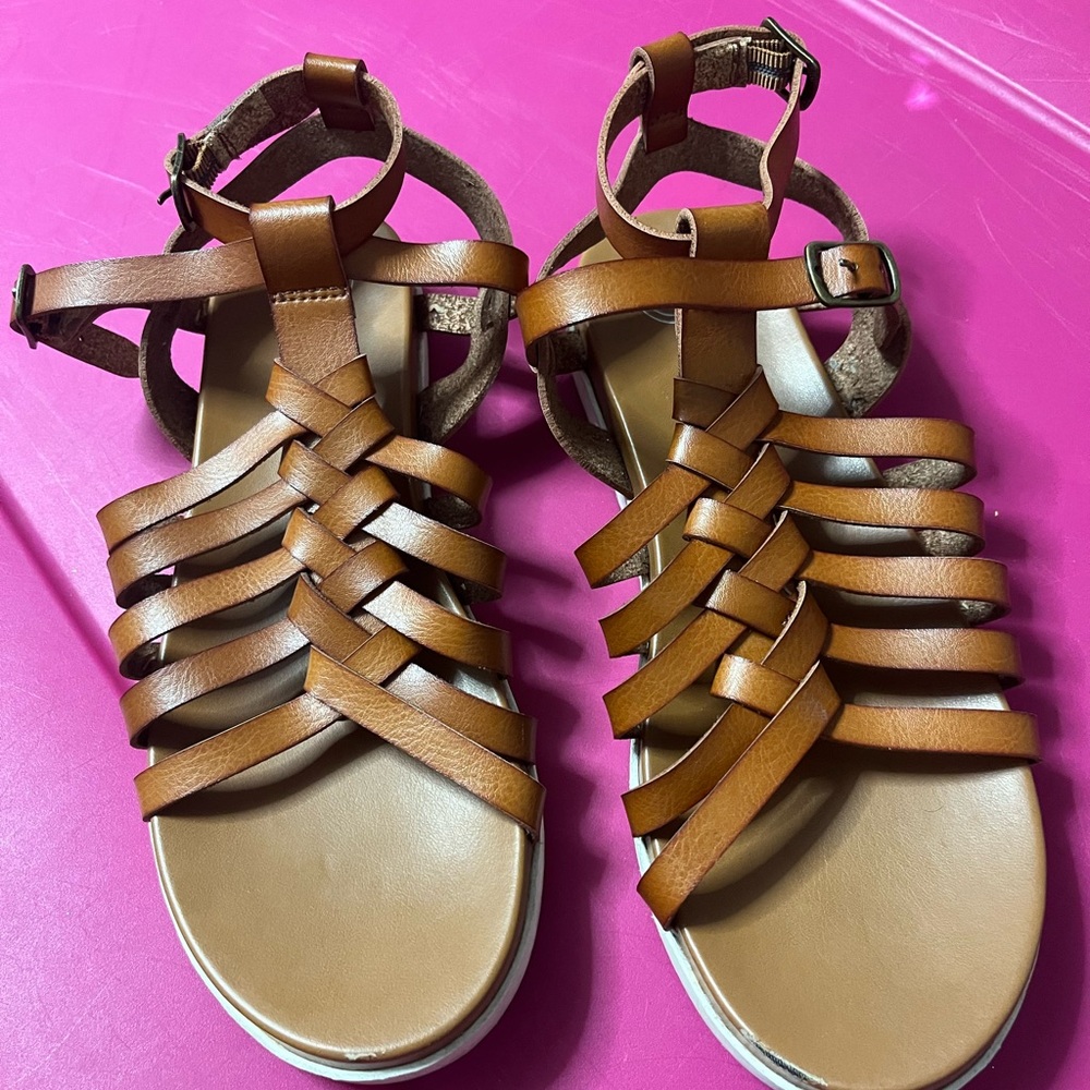 Wonder Nation Brown Gladiator Sandals